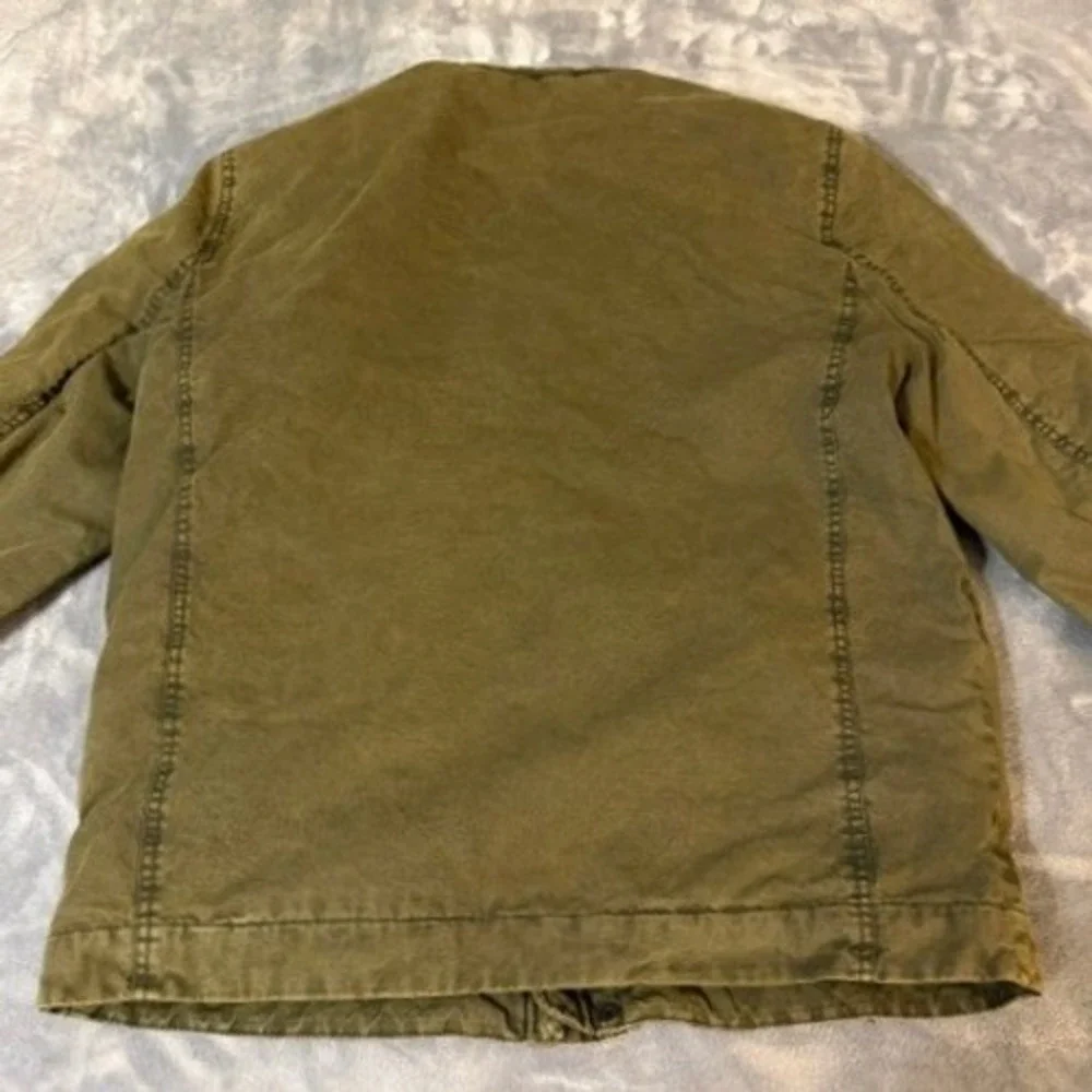 Levi Strauss Mens Olive Green Cotton Military Field Jacket Quilted Lined Large